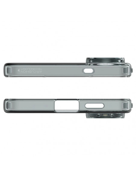 
„Samsung Galaxy S25 Edge Spigen“ skystųjų kristalų dėklas – pusiau permatomas
