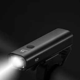 Dviračio priekinis žibintas USB balta šviesa 4 darbo režimai juoda