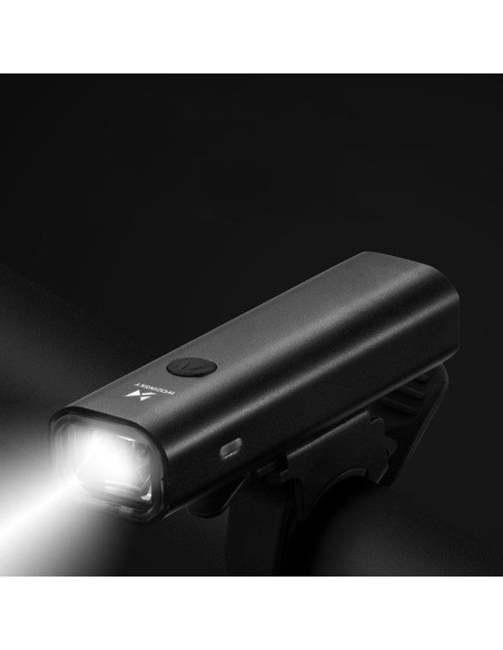 Dviračio priekinis žibintas USB balta šviesa 4 darbo režimai juoda