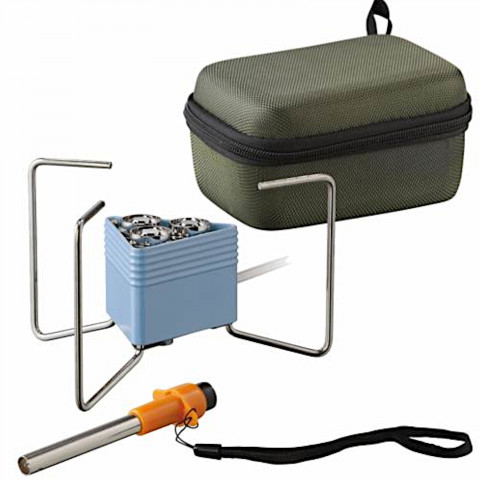 
TRIANGLE dujinė viryklė su kasetėmis, 3 degikliais, 2,3 kW žiebtuvėlis
