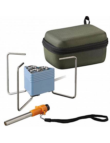 
TRIANGLE dujinė viryklė su kasetėmis, 3 degikliais, 2,3 kW žiebtuvėlis
