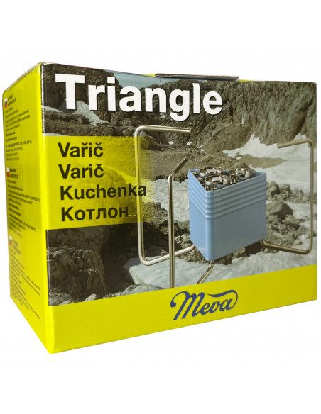 
TRIANGLE dujinė viryklė su kasetėmis, 3 degikliais, 2,3 kW žiebtuvėlis
