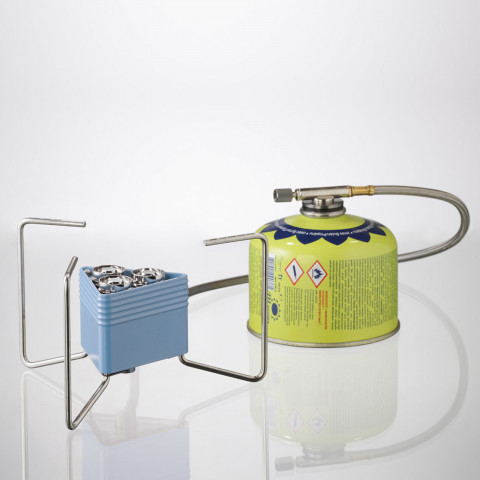 
TRIANGLE dujinė viryklė su kasetėmis, 3 degikliais, 2,3 kW žiebtuvėlis
