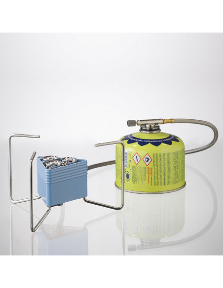 
TRIANGLE dujinė viryklė su kasetėmis, 3 degikliais, 2,3 kW žiebtuvėlis
