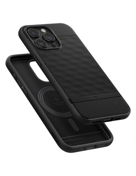 
„Caseology Parallax Mag iPhone 15 Pro“ dėklas su „MagSafe“ – matinės juodos spalvos
