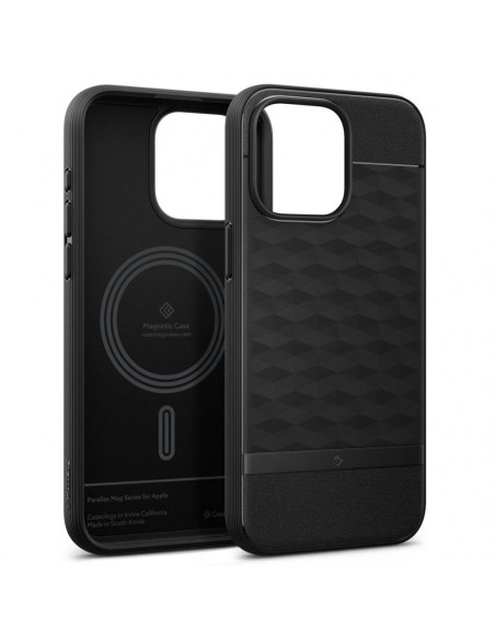 
„Caseology Parallax Mag iPhone 15 Pro“ dėklas su „MagSafe“ – matinės juodos spalvos
