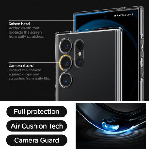 
Apsauginis dėklas, skirtas „Samsung Galaxy S24 Ultra Liquid Crystal“ - skaidrus
