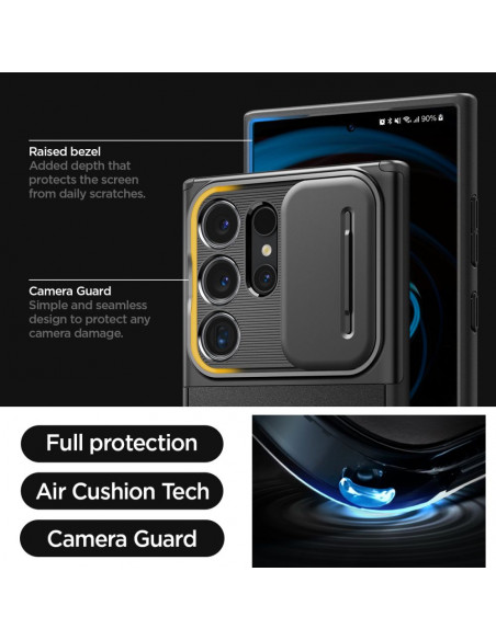 
„Samsung Galaxy S24 Ultra Optic Armor“ apsauginis dėklas – juodas
