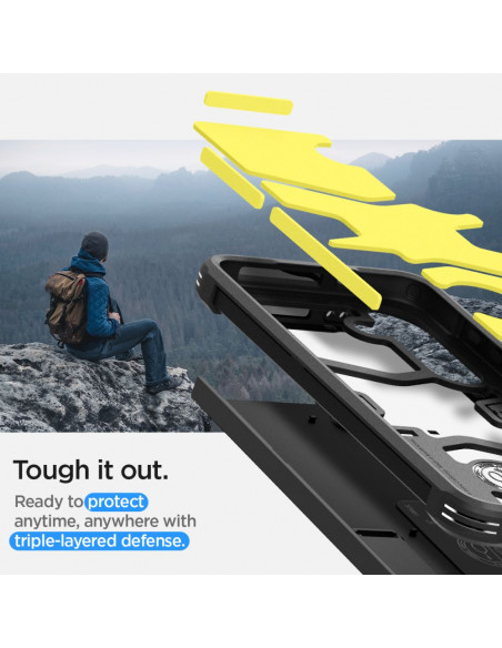 
„Samsung Galaxy S24+“ tvirtas šarvuotas dėklas – juodas
