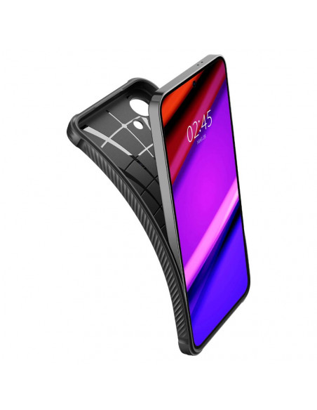 
„Samsung Galaxy S24 Rugged Armor“ galinis dėklas – matinės juodos spalvos
