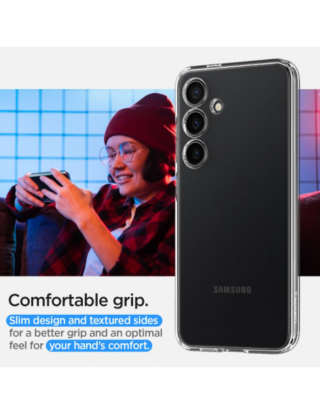 
„Samsung Galaxy S24 Liquid Crystal“ galinis dėklas - skaidrus
