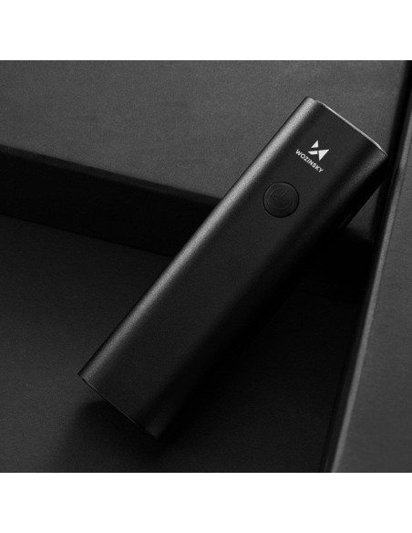 Dviračio priekinis žibintas USB balta šviesa 4 darbo režimai juoda