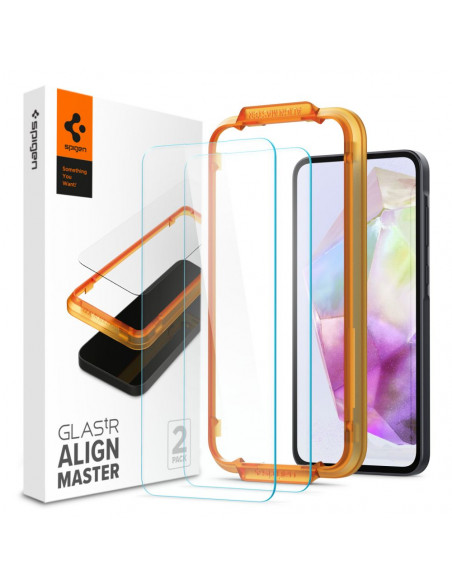 
Grūdintas stiklas su tvirtinimo rėmeliu, skirtas „Samsung Galaxy A35 Glas tR AlignMaster“ - 2 vnt.
