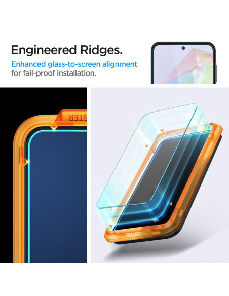 
Grūdintas stiklas su tvirtinimo rėmeliu, skirtas „Samsung Galaxy A35 Glas tR AlignMaster“ - 2 vnt.
