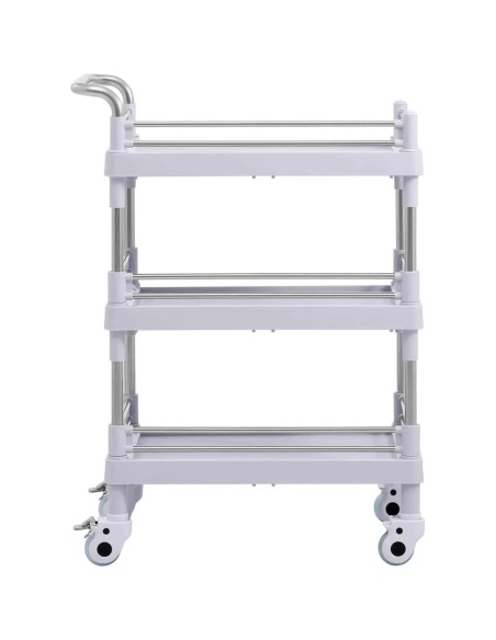 Kosmetinių procedūrų laboratorinis vežimėlis su 3 lentynomis 72 x 44 x 99 cm 30 kg Kosmetinių procedūrų laboratorinis vežimėlis su 3 lentynomis 72 x 44 x 99 cm 30 kg