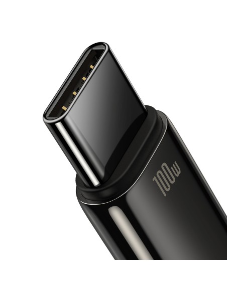 Volframo auksinis kabelis USB-USB-C 480Mb-s 100W 1m juodas Volframo auksinis kabelis USB-USB-C 480Mb-s 100W 1m juodas