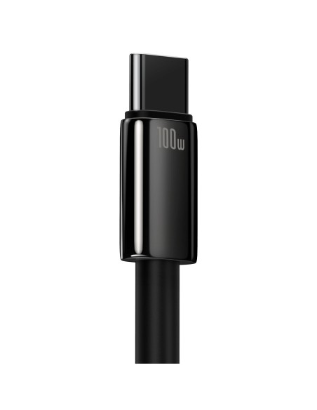 Volframo auksinis kabelis USB-USB-C 480Mb-s 100W 1m juodas Volframo auksinis kabelis USB-USB-C 480Mb-s 100W 1m juodas