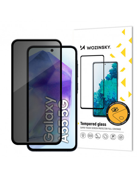 
Grūdintas stiklas „Samsung Galaxy A55“ su apsaugos nuo šnipinėjimo filtru
