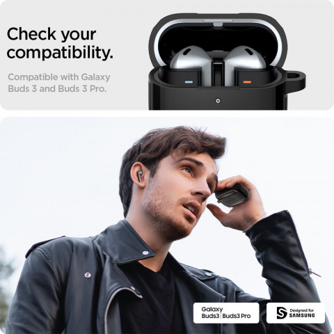 
„Samsung Galaxy Buds 3 / 3 Pro Rugged Armor“ ausinių dėklas – juodas
