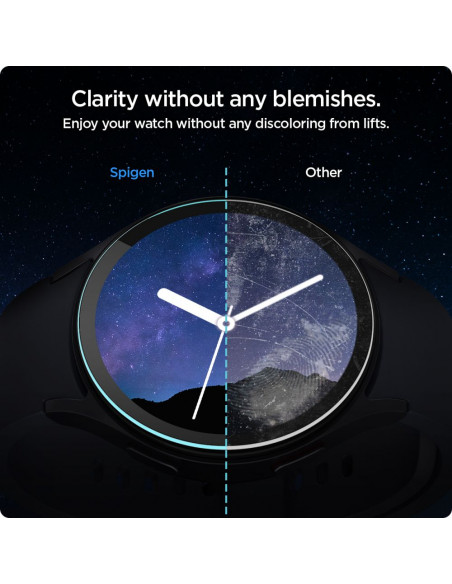 
Grūdinto stiklo dėklas su tvirtinimo rėmeliu, skirtas „Samsung Galaxy Watch 7“ 44 mm laikrodžiui – 2 vnt.
