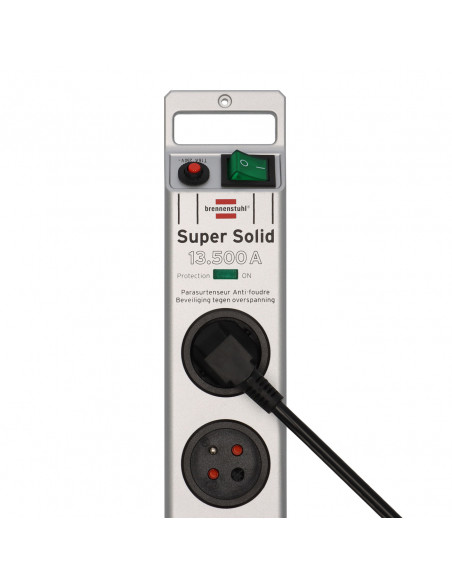 
Super tvirta 8 lizdų viršįtampių apsaugos juostelė, 2,5 m, 13,500 A – sidabrinė
