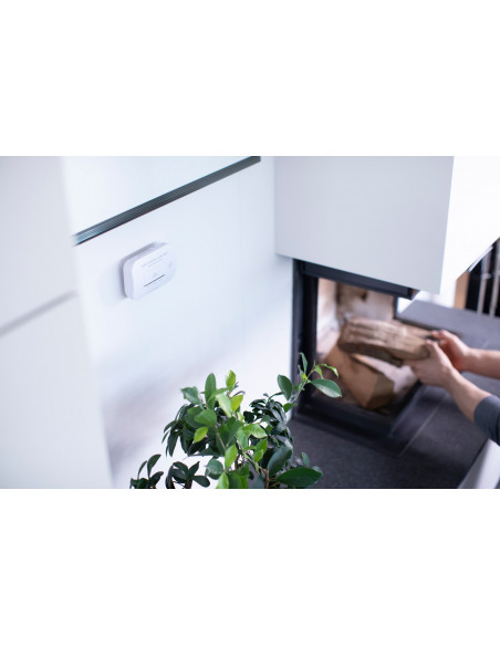 
Anglies monoksido detektorius su signalizacijos signalu ir LED lemputėmis - baltas
