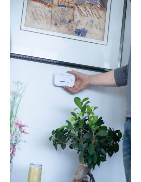 
Anglies monoksido detektorius su signalizacijos signalu ir LED lemputėmis - baltas
