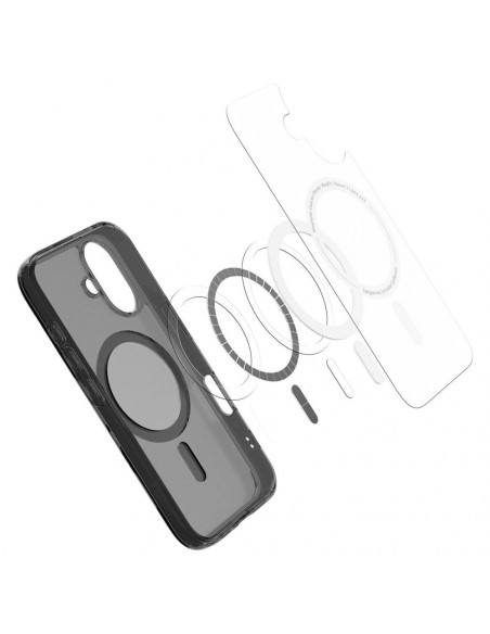 
„iPhone 16e Ultra Hybrid T MagSafe“ dėklas – permatomas juodas
