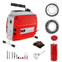 Elektrinė stūmimo mašina, vamzdžių valiklis, sk. 20–150 mm MSW POWER DRAIN CLEAN 2.3E + priedai