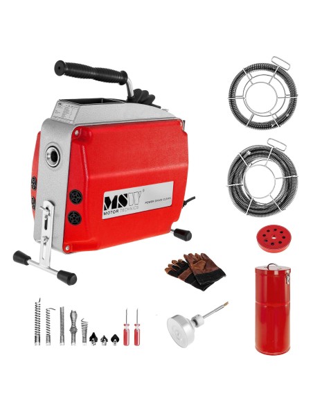 Elektrinė stūmimo mašina, vamzdžių valiklis, sk. 20–150 mm MSW POWER DRAIN CLEAN 2.3E + priedai Elektrinė stūmimo mašina, vamzdžių valiklis, sk. 20–150 mm MSW POWER DRAIN CLEAN 2.3E + priedai