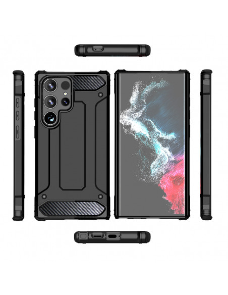 
„Xiaomi Redmi Note 14 Pro+ 5G“ hibridinio šarvuoto telefono dėklas – juodas
