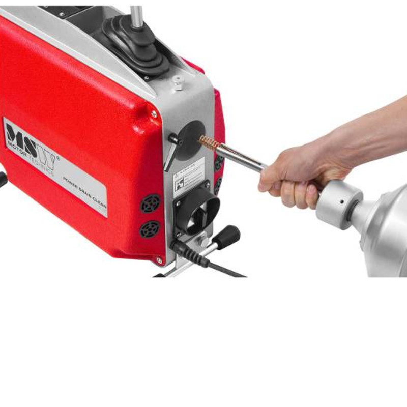 Elektrinė stūmimo mašina, vamzdžių valiklis, sk. 20–150 mm MSW POWER DRAIN CLEAN 2.3E + priedai
