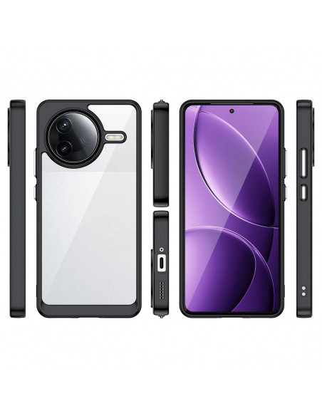 
„Xiaomi Poco F7 Ultra“ kosmoso dėklas su gelio rėmeliu – juodas
