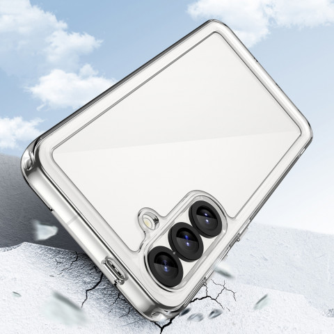 
„Xiaomi Poco C71 Outer Space“ dėklas su gelio rėmeliu – skaidrus
