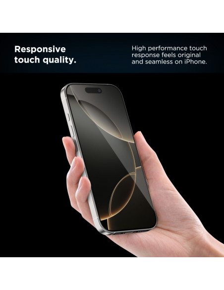 
Grūdintas stiklas iPhone 13 / 13 PRO / 14 / 16e su „Quick Set+“ montavimo rėmeliu - 2 vnt.
