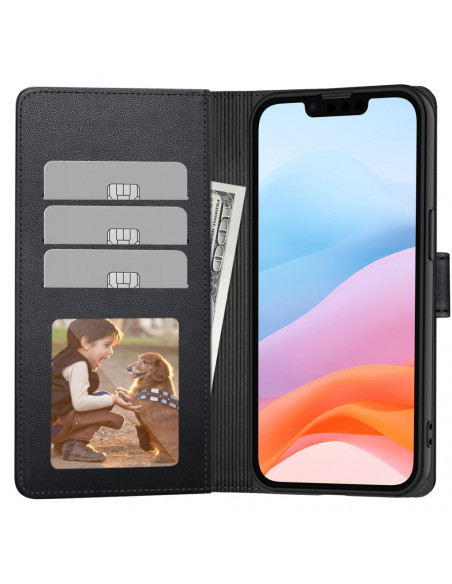 
„Motorola Edge 60 Fusion“ piniginės dėklas – juodas
