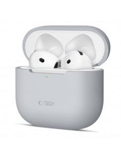 
Apsauginis silikoninis dėklas, skirtas „Apple AirPods 4“ ausinėms – pilkas
