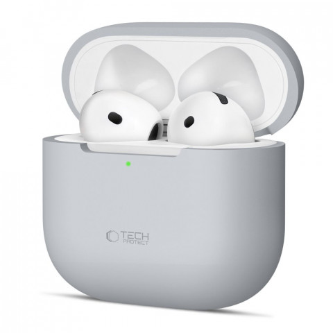 
Apsauginis silikoninis dėklas, skirtas „Apple AirPods 4“ ausinėms – pilkas
