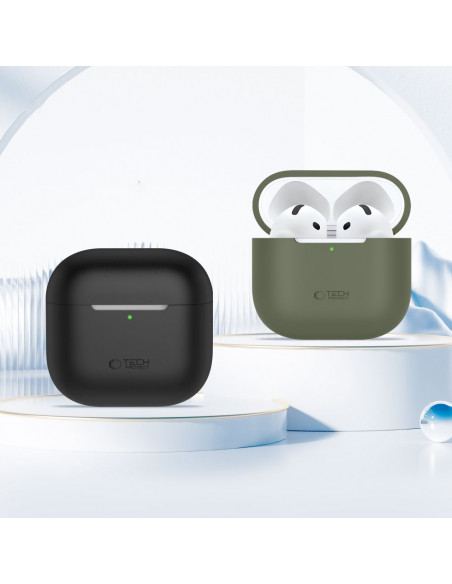 
Apsauginis silikoninis dėklas, skirtas „Apple AirPods 4“ ausinėms – pilkas
