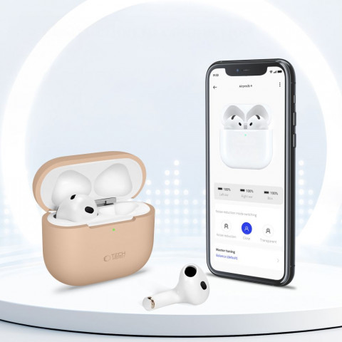 
Apsauginis silikoninis dėklas „Apple AirPods 4“ ausinėms – rožinis

