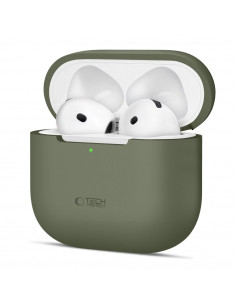 
Apsauginis silikoninis dėklas „Apple AirPods 4“ ausinėms – alyvuogių spalvos
