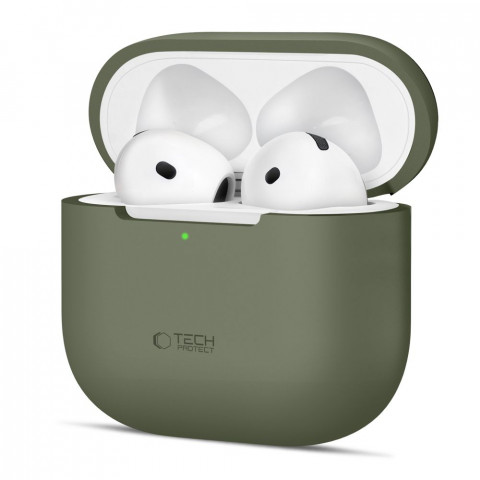 
Apsauginis silikoninis dėklas „Apple AirPods 4“ ausinėms – alyvuogių spalvos
