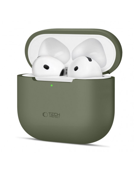 
Apsauginis silikoninis dėklas „Apple AirPods 4“ ausinėms – alyvuogių spalvos
