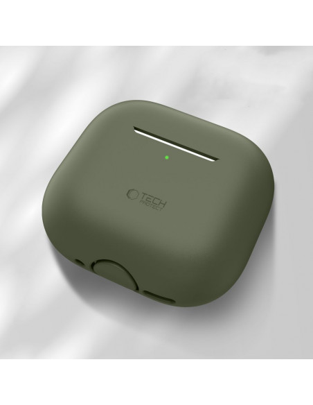 
Apsauginis silikoninis dėklas „Apple AirPods 4“ ausinėms – alyvuogių spalvos
