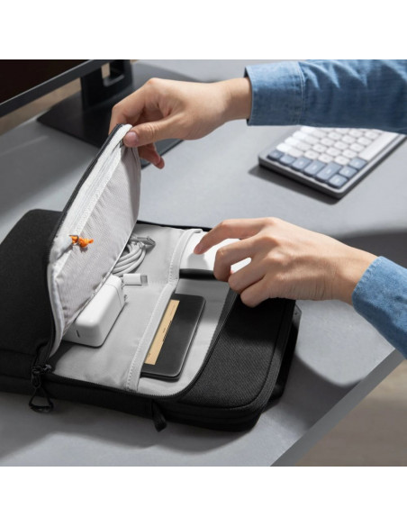 
Nešiojamojo kompiuterio krepšys 13-14 colių nešiojamiesiems kompiuteriams ir priedams - juodas
