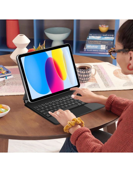 
„iPad 10.9& 39 & 39 2022 / iPad 11& 39 & 39 2025 Smartcase“ magnetinis klaviatūros dėklas – juodas
