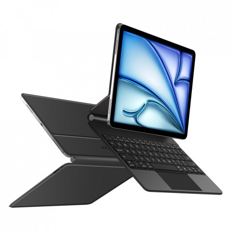 
„iPad Air 10.9& 39 & 39 2020 / 2022 / iPad Air 11& 39 & 39 2024 / 2025 Smartcase“ magnetinis klaviatūros dėklas – juoda...