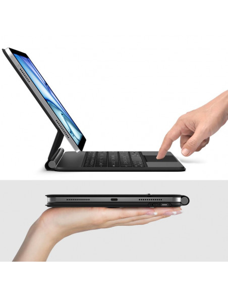 
„iPad Air 10.9& 39 & 39 2020 / 2022 / iPad Air 11& 39 & 39 2024 / 2025 Smartcase“ magnetinis klaviatūros dėklas – juoda...