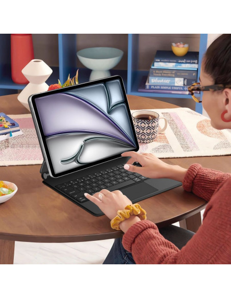 
Dėklas su klaviatūra, skirtas „iPad Pro 12.9& 39 & 39 2020 / 2021 / 2022“ / „iPad Air 13& 39 & 39 2024 / 2025“, magneti...