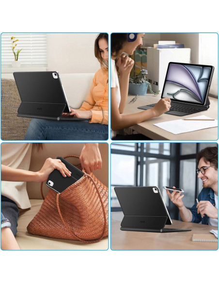 
Dėklas su klaviatūra, skirtas „iPad Pro 12.9& 39 & 39 2020 / 2021 / 2022“ / „iPad Air 13& 39 & 39 2024 / 2025“, magneti...